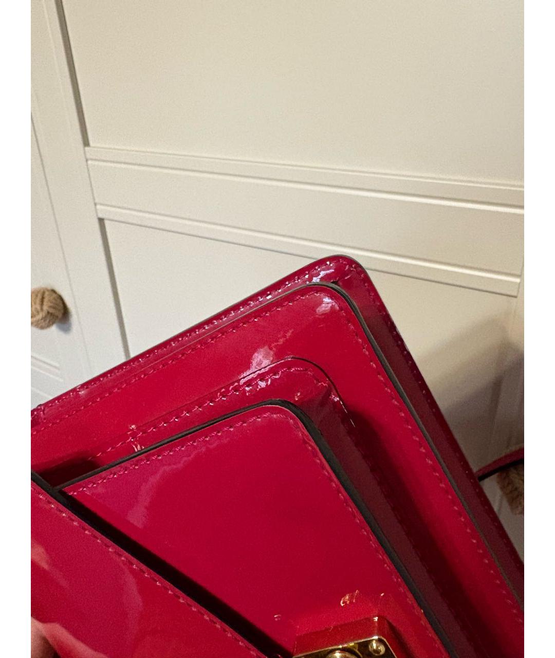 LOUIS VUITTON Розовая сумка через плечо из лакированной кожи, фото 6