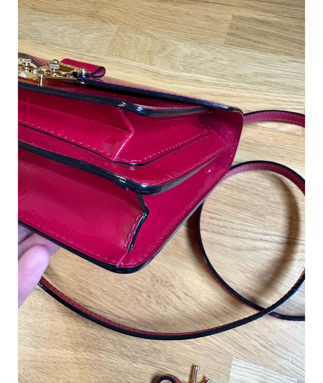 LOUIS VUITTON Розовая сумка через плечо из лакированной кожи, фото 3