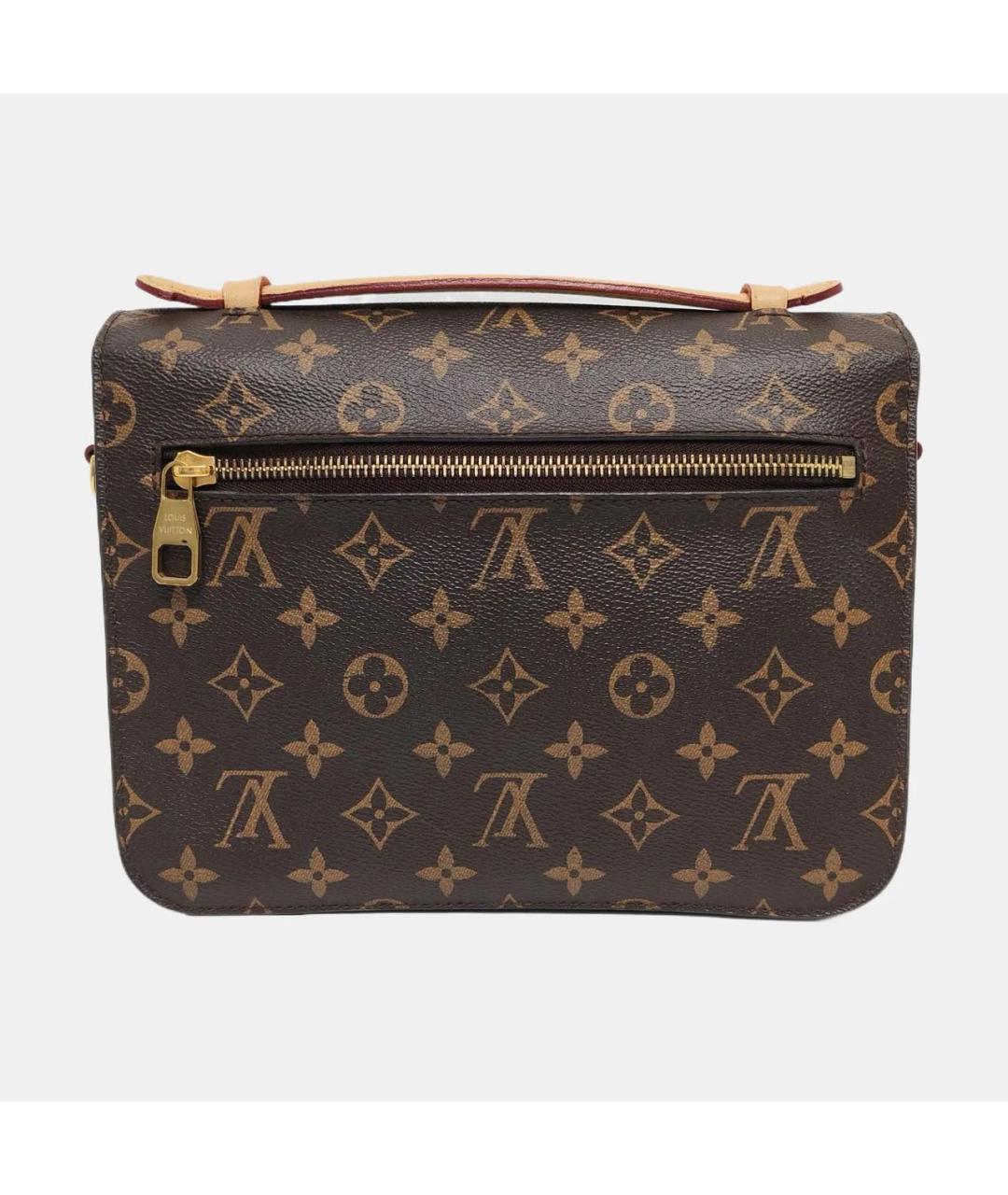 LOUIS VUITTON Коричневая кожаная сумка через плечо, фото 4