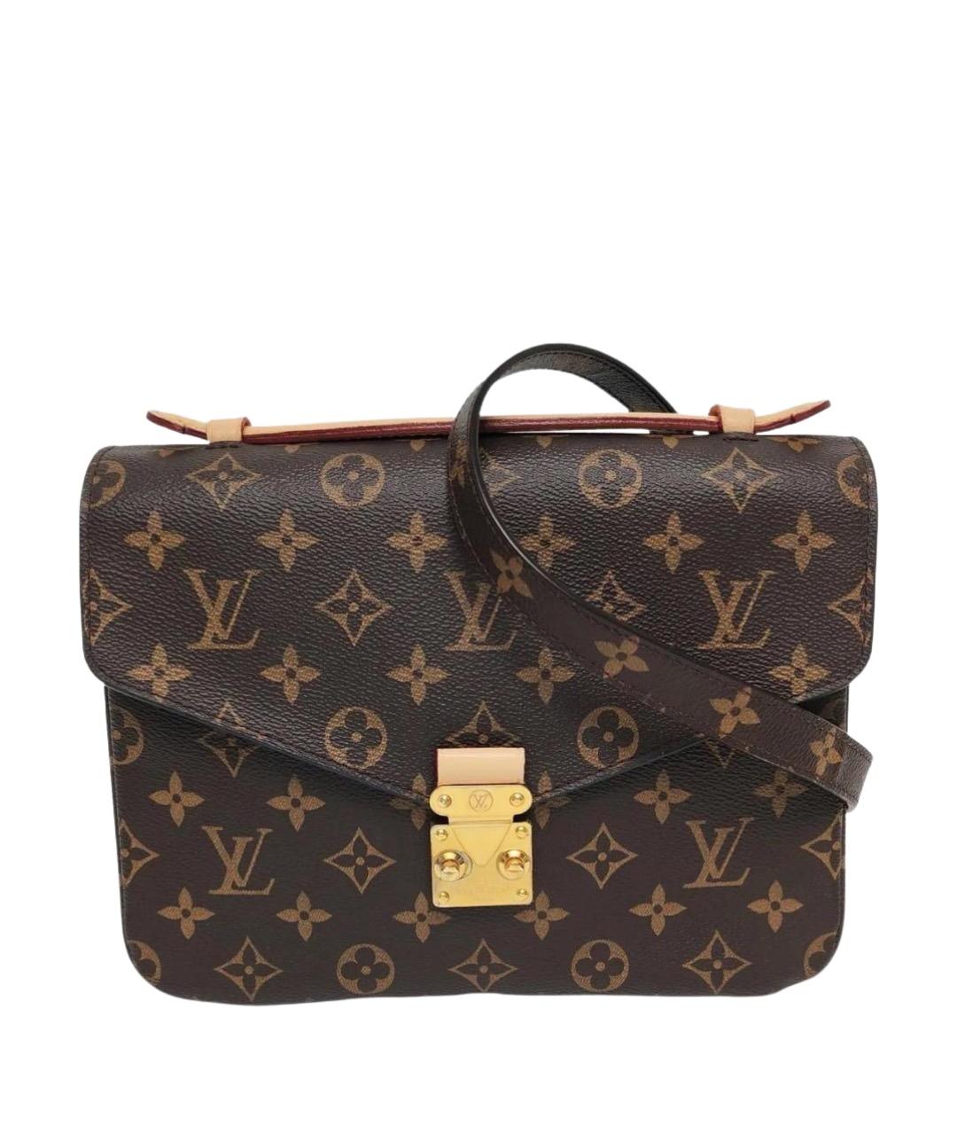 LOUIS VUITTON Коричневая кожаная сумка через плечо, фото 1