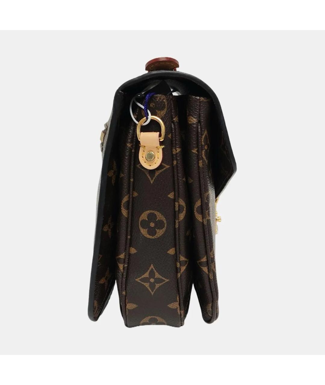 LOUIS VUITTON Коричневая кожаная сумка через плечо, фото 3