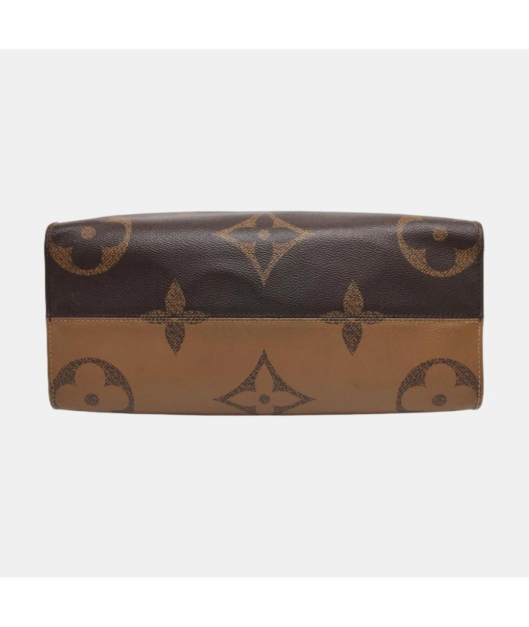 LOUIS VUITTON Коричневая кожаная сумка тоут, фото 5