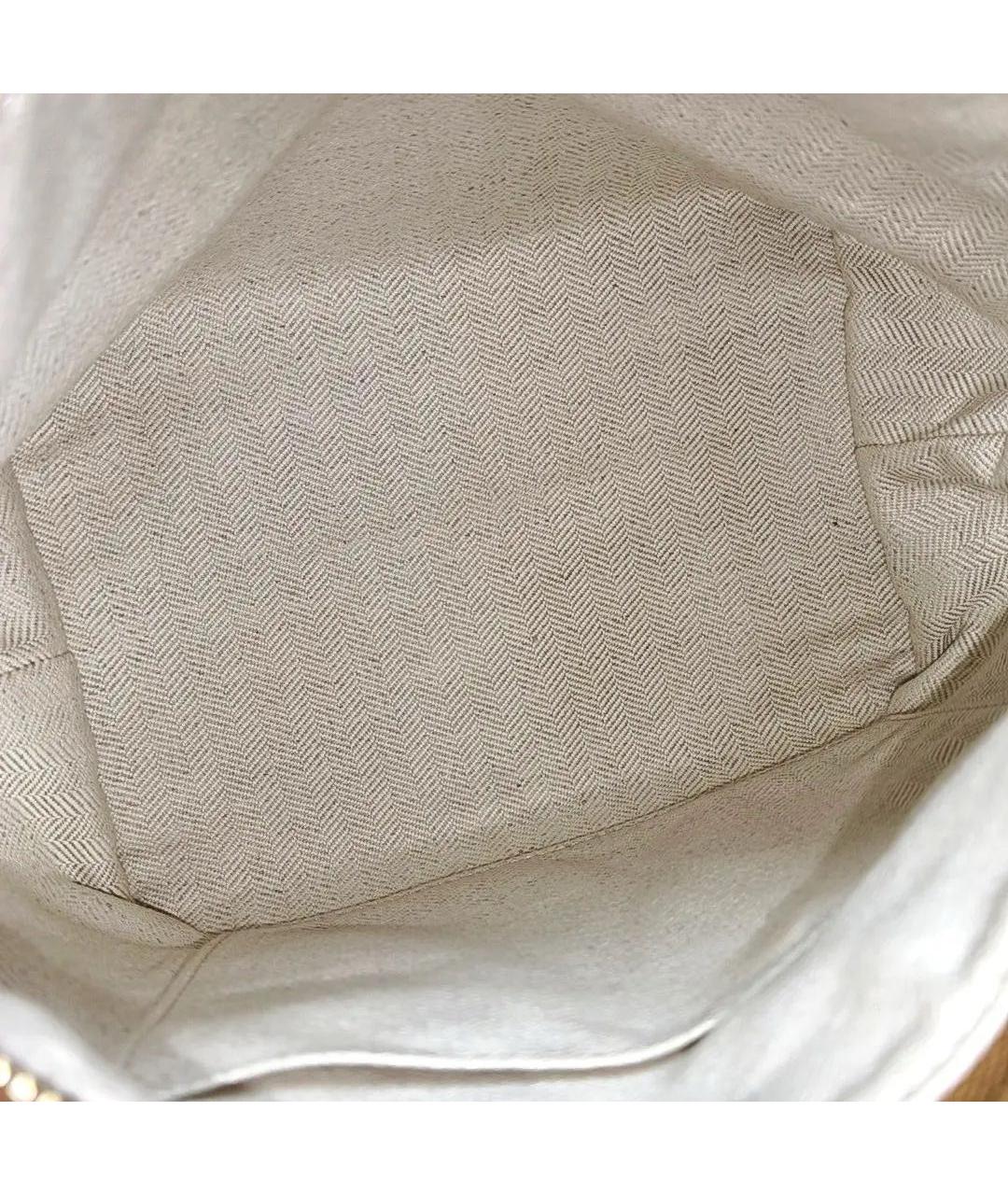 LOEWE Коричневая тканевая сумка с короткими ручками, фото 5