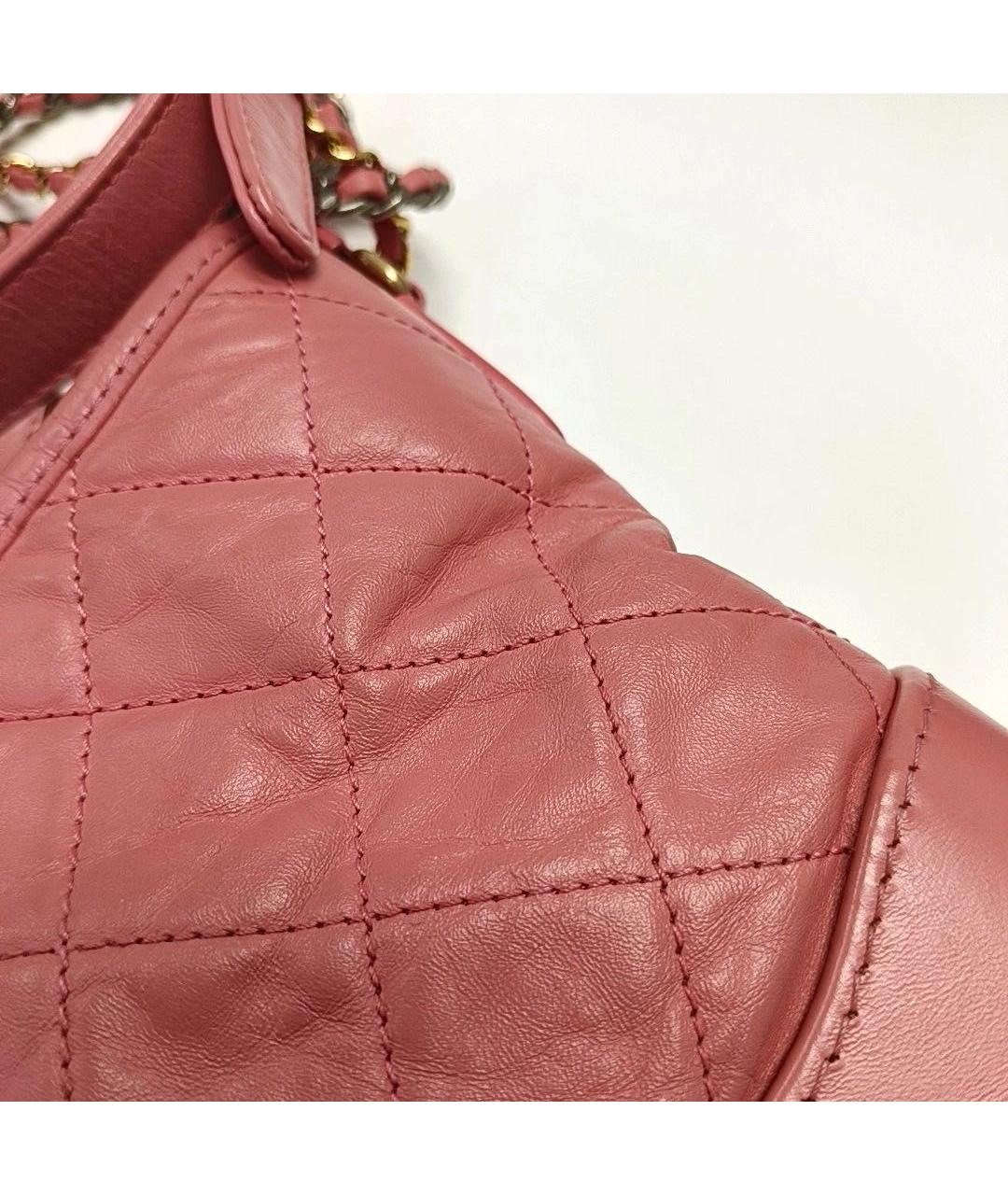 CHANEL Розовая кожаная сумка тоут, фото 7