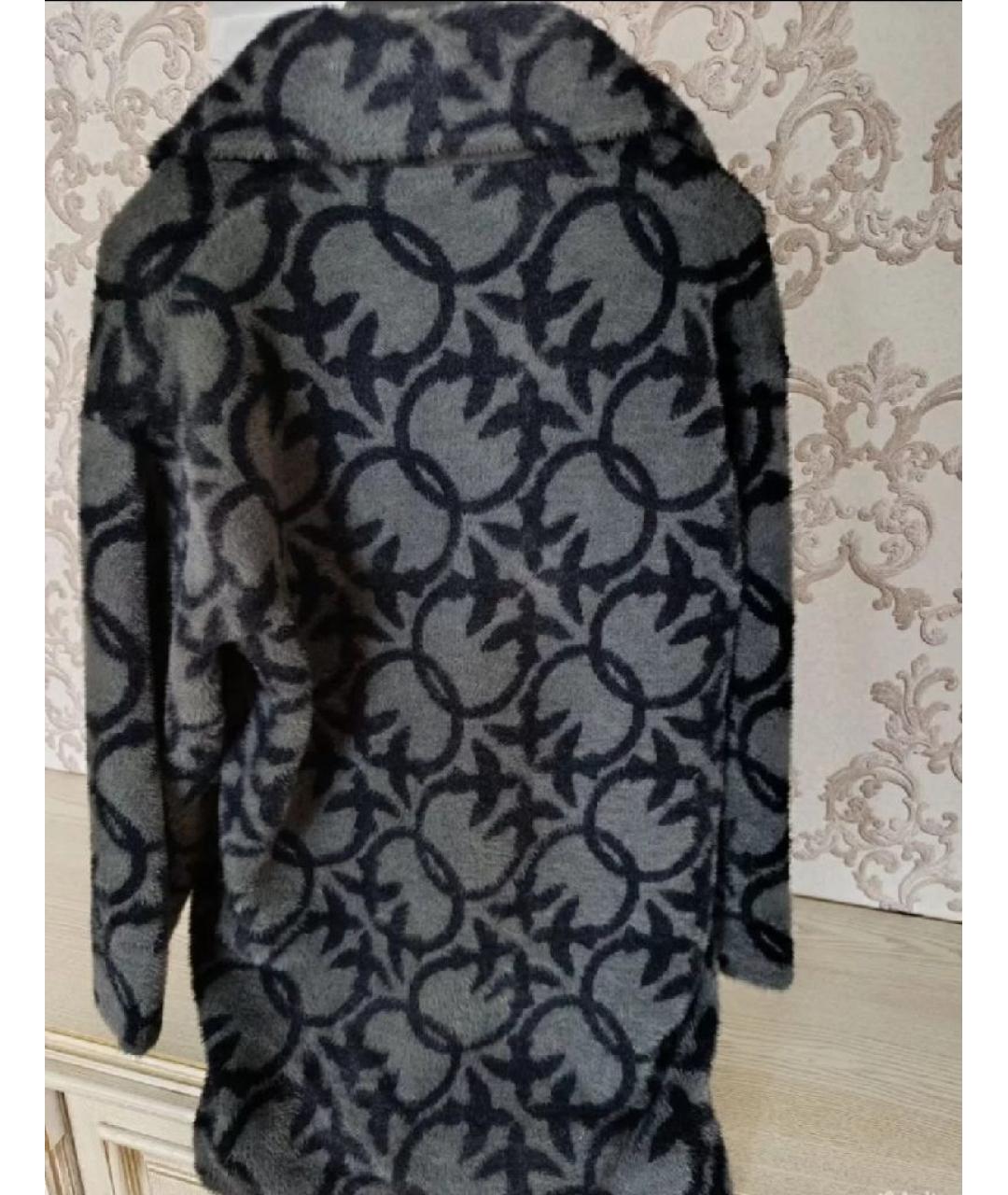 PINKO Серое синтетическое пальто, фото 2