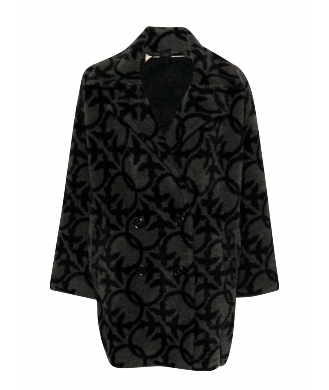 PINKO Серое синтетическое пальто, фото 1