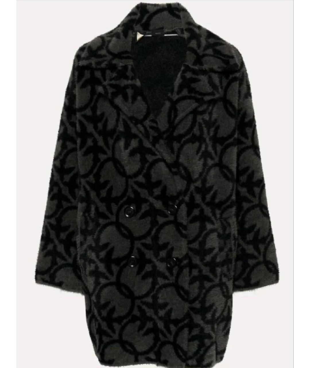 PINKO Серое синтетическое пальто, фото 8