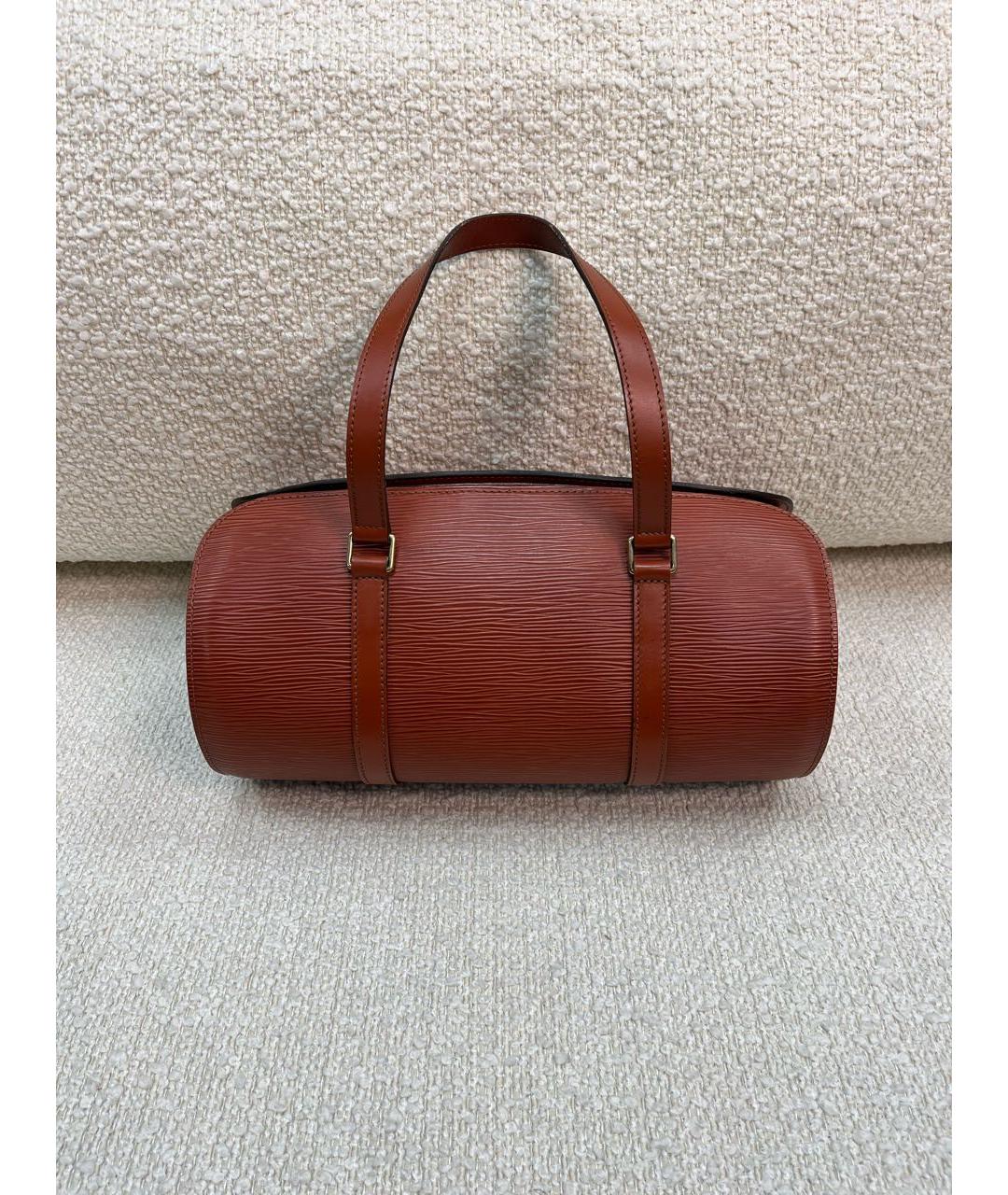 LOUIS VUITTON Красная кожаная сумка с короткими ручками, фото 3