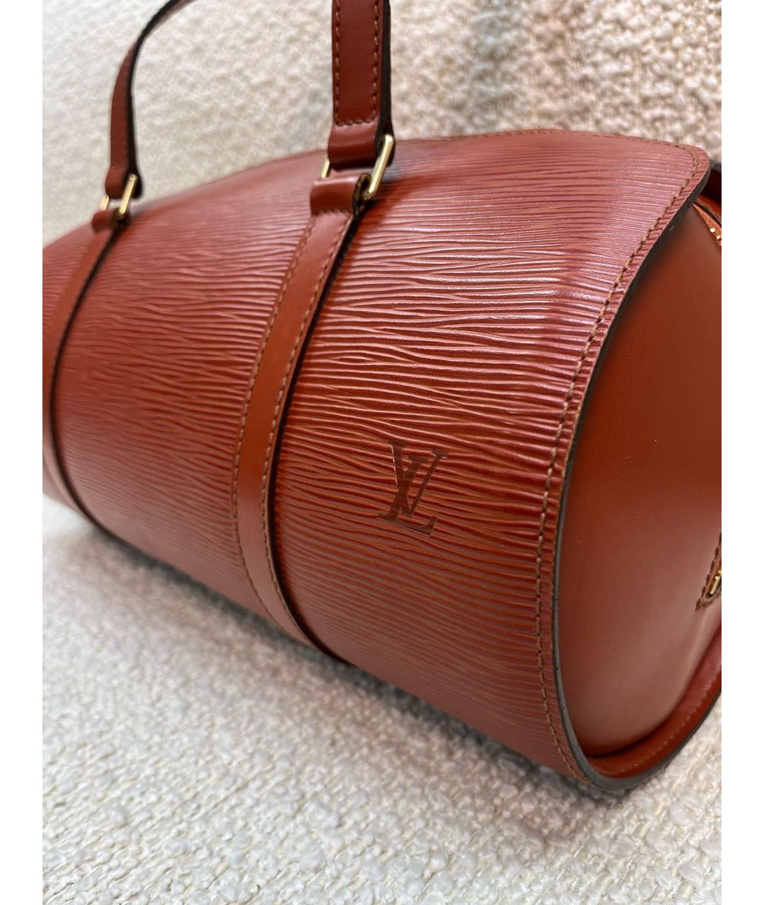 LOUIS VUITTON Красная кожаная сумка с короткими ручками, фото 7