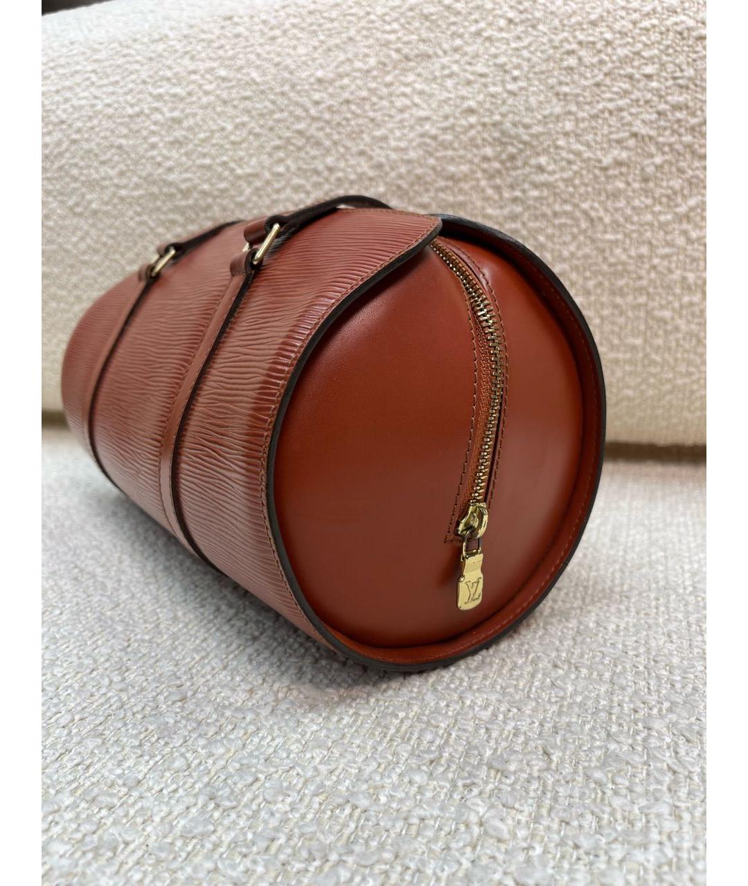 LOUIS VUITTON Красная кожаная сумка с короткими ручками, фото 8