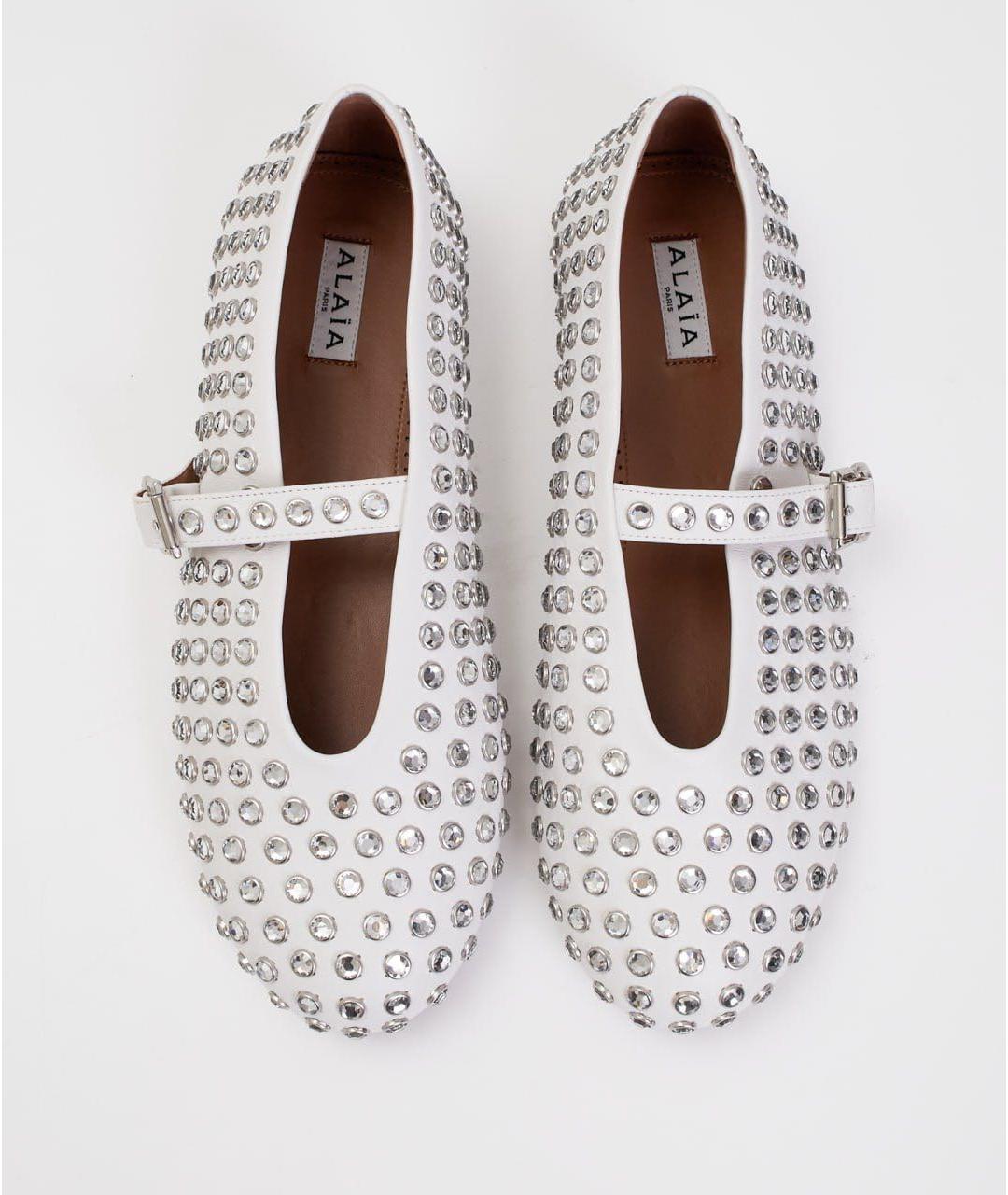 ALAIA Белые замшевые балетки, фото 3