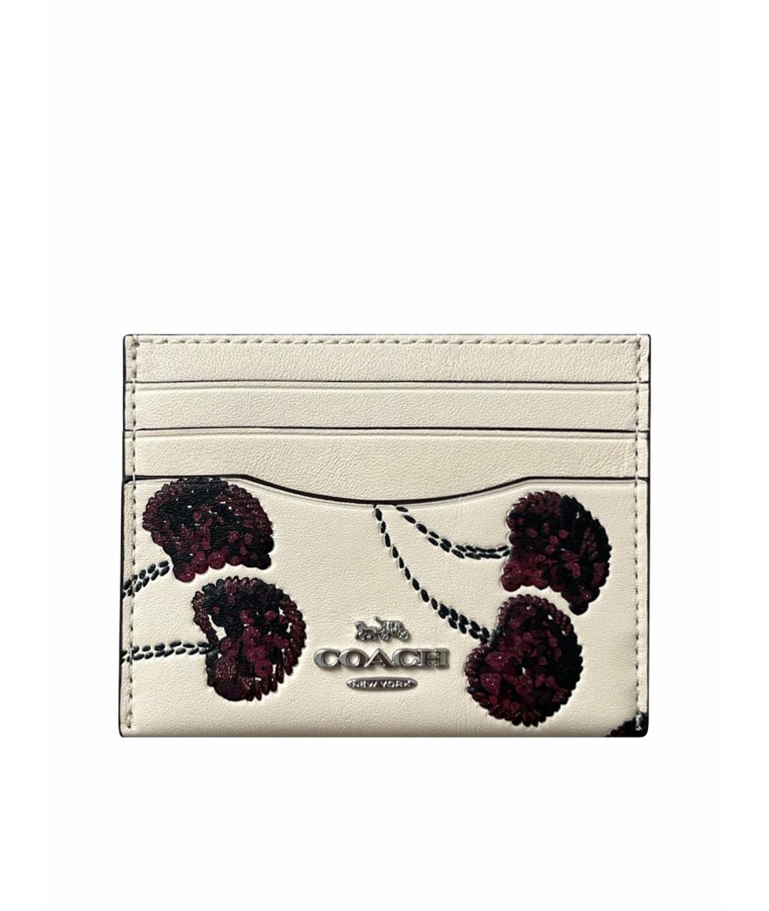 COACH Белый кожаный кардхолдер, фото 1