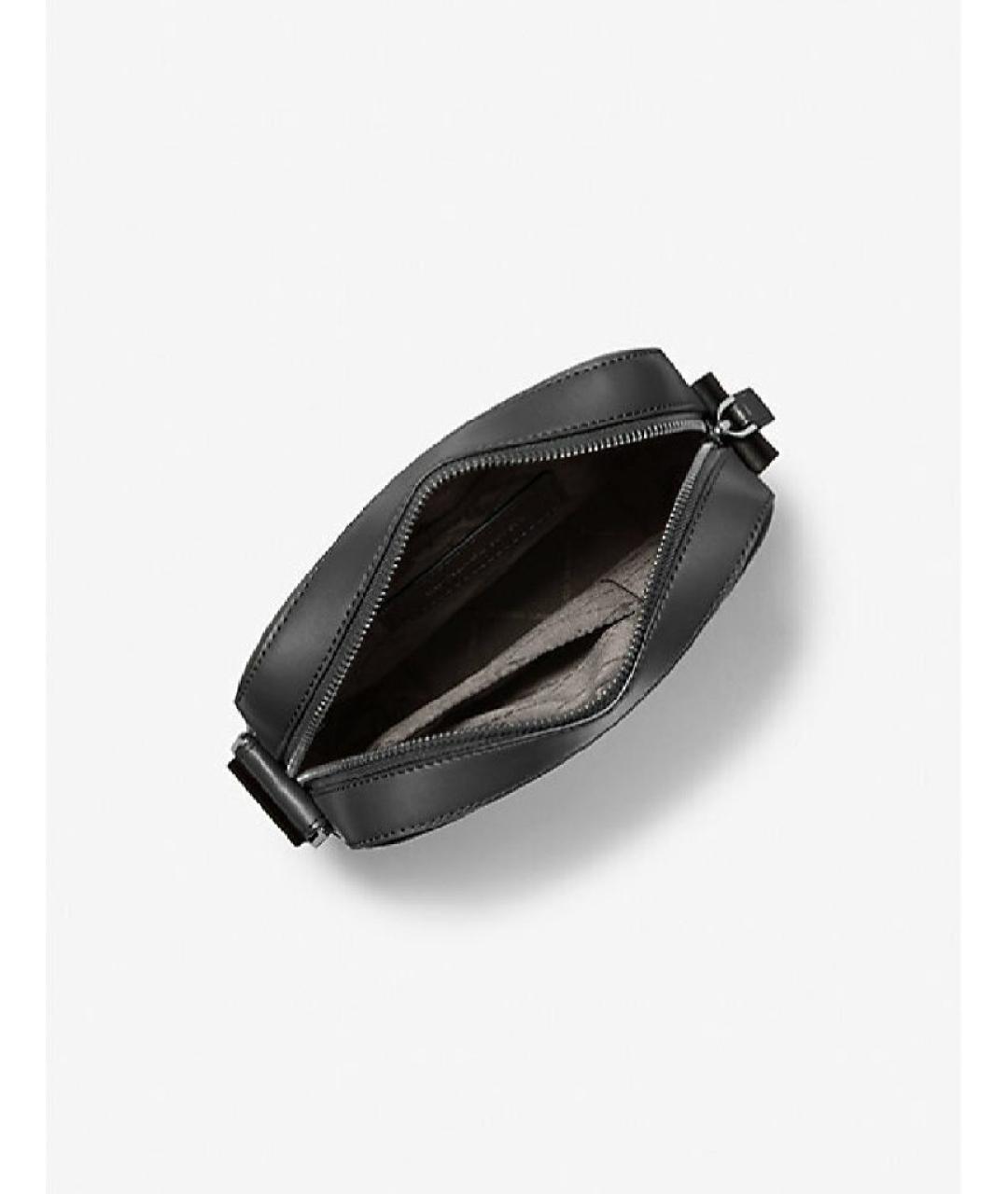 MICHAEL KORS Черная кожаная сумка на плечо, фото 2