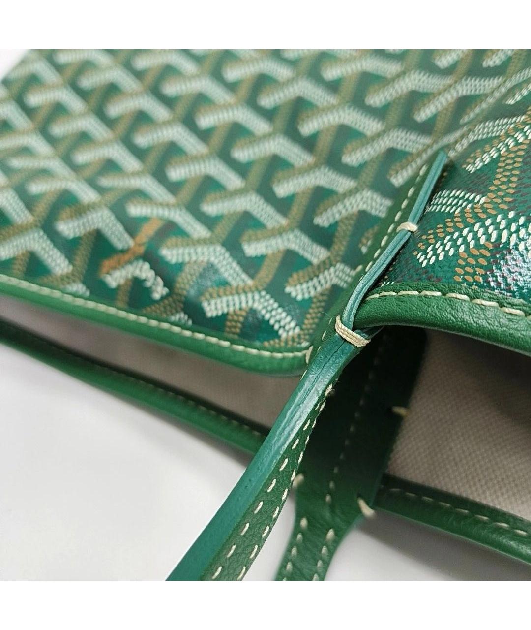 GOYARD Зеленая сумка тоут, фото 7