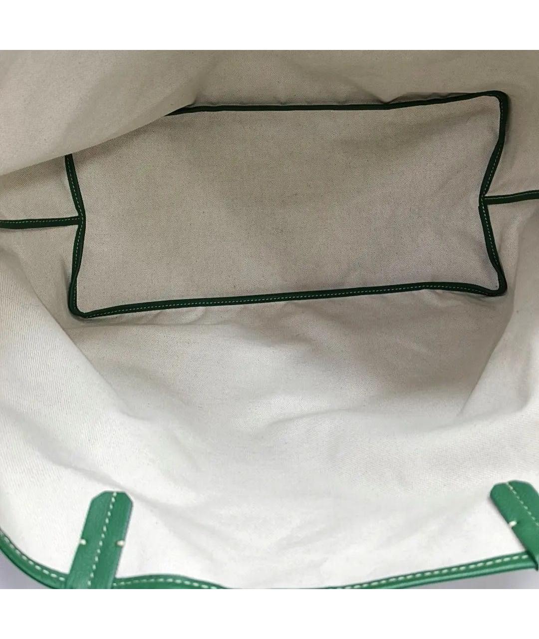 GOYARD Зеленая сумка тоут, фото 6