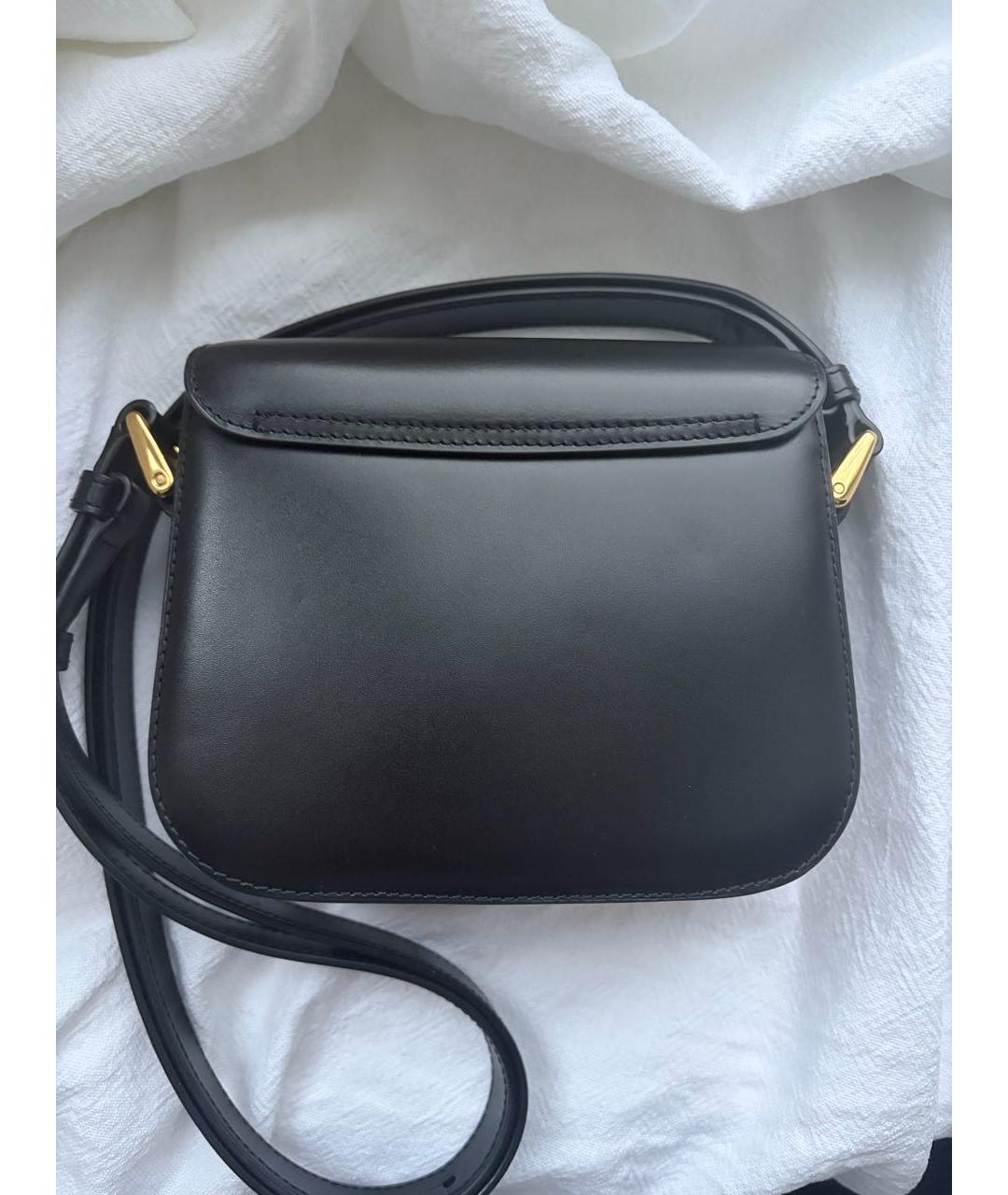 A.P.C. Черная кожаная сумка через плечо, фото 3