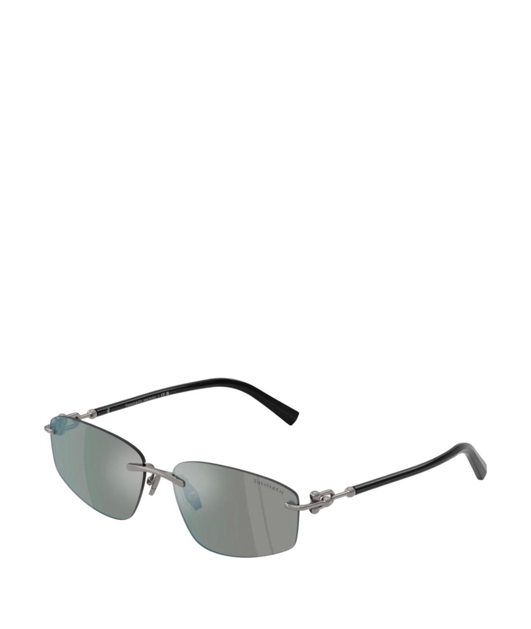 TIFFANY&CO Серые металлические солнцезащитные очки, фото 1