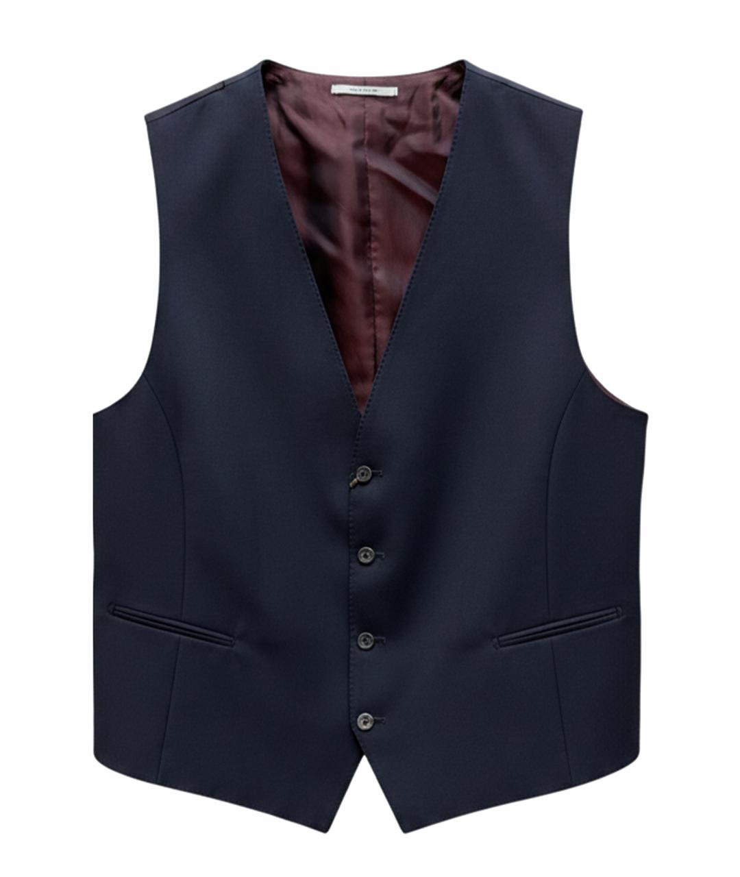 PAL ZILERI Темно-синий шерстяной жилет, фото 1