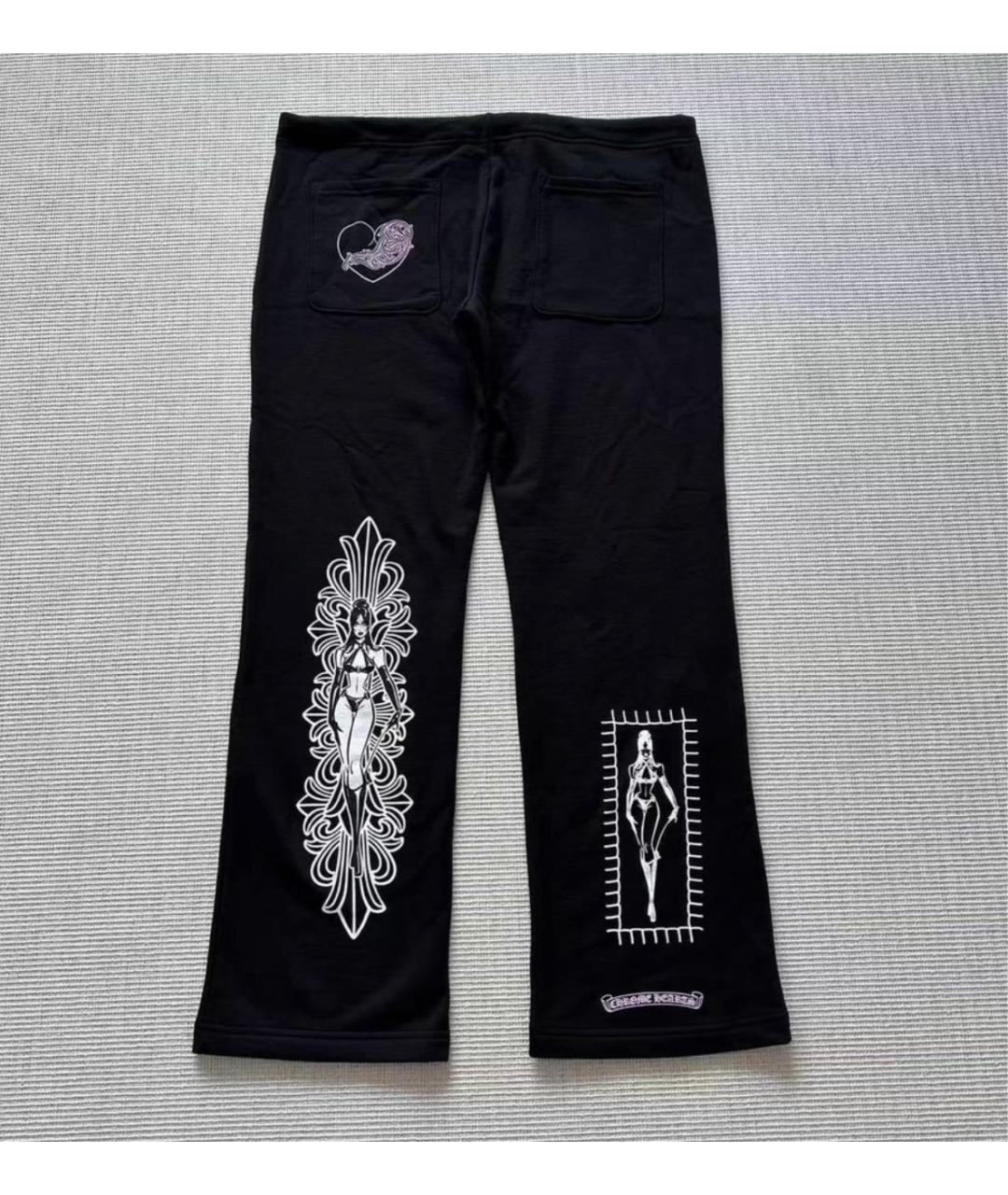 CHROME HEARTS Черные повседневные брюки, фото 3