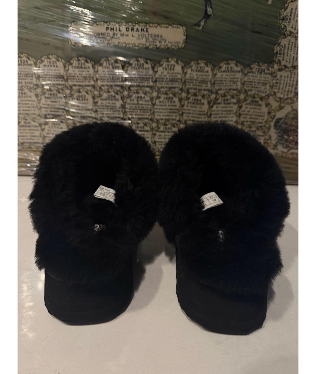 UGG AUSTRALIA Черные замшевые мюли, фото 4