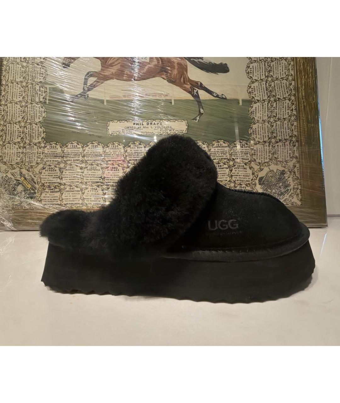 UGG AUSTRALIA Черные замшевые мюли, фото 9