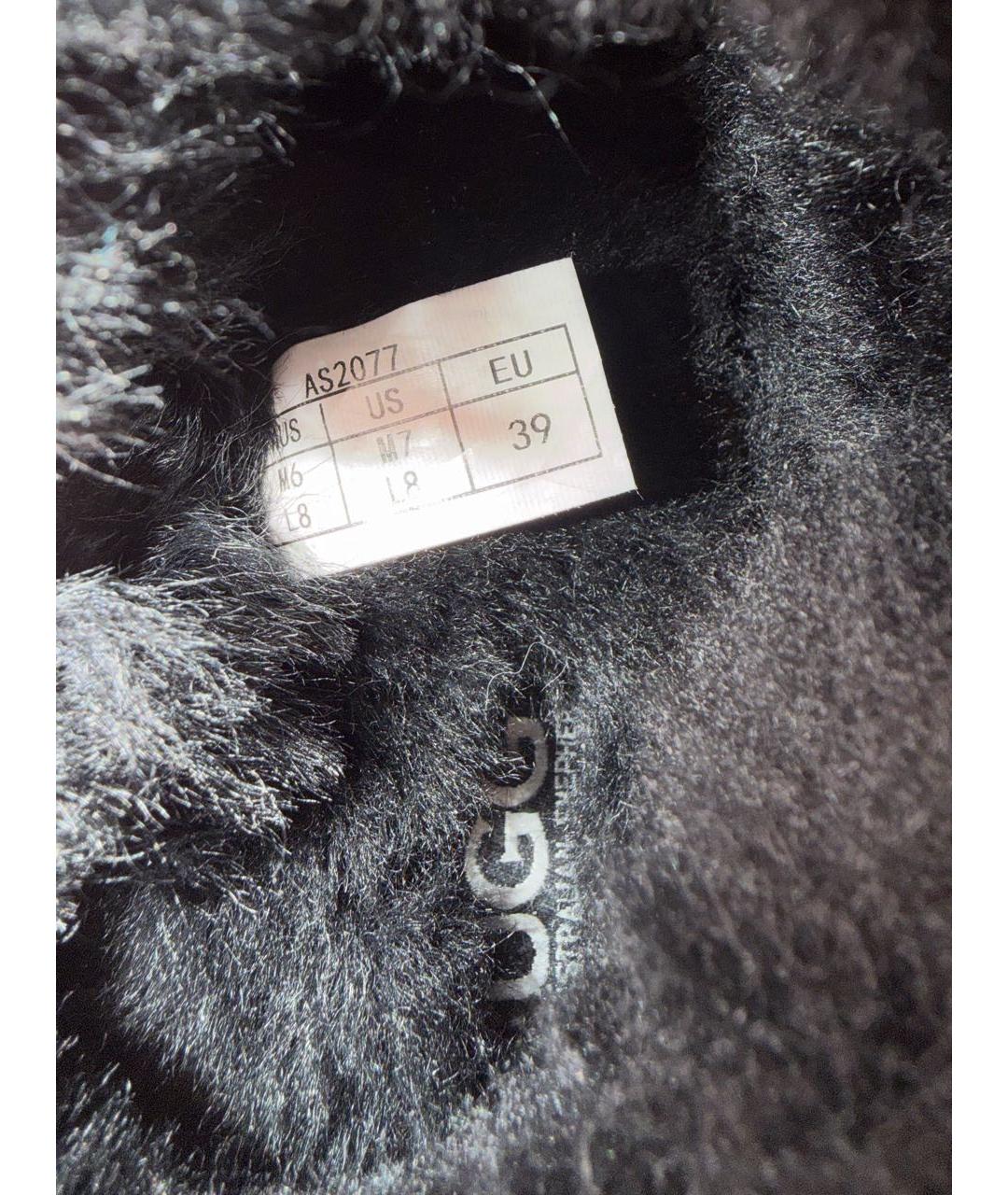 UGG AUSTRALIA Черные замшевые мюли, фото 6