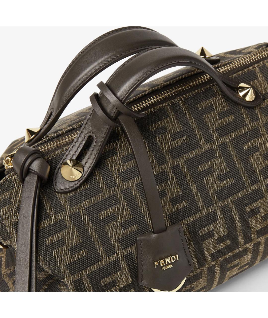 FENDI Коричневая тканевая сумка через плечо, фото 5