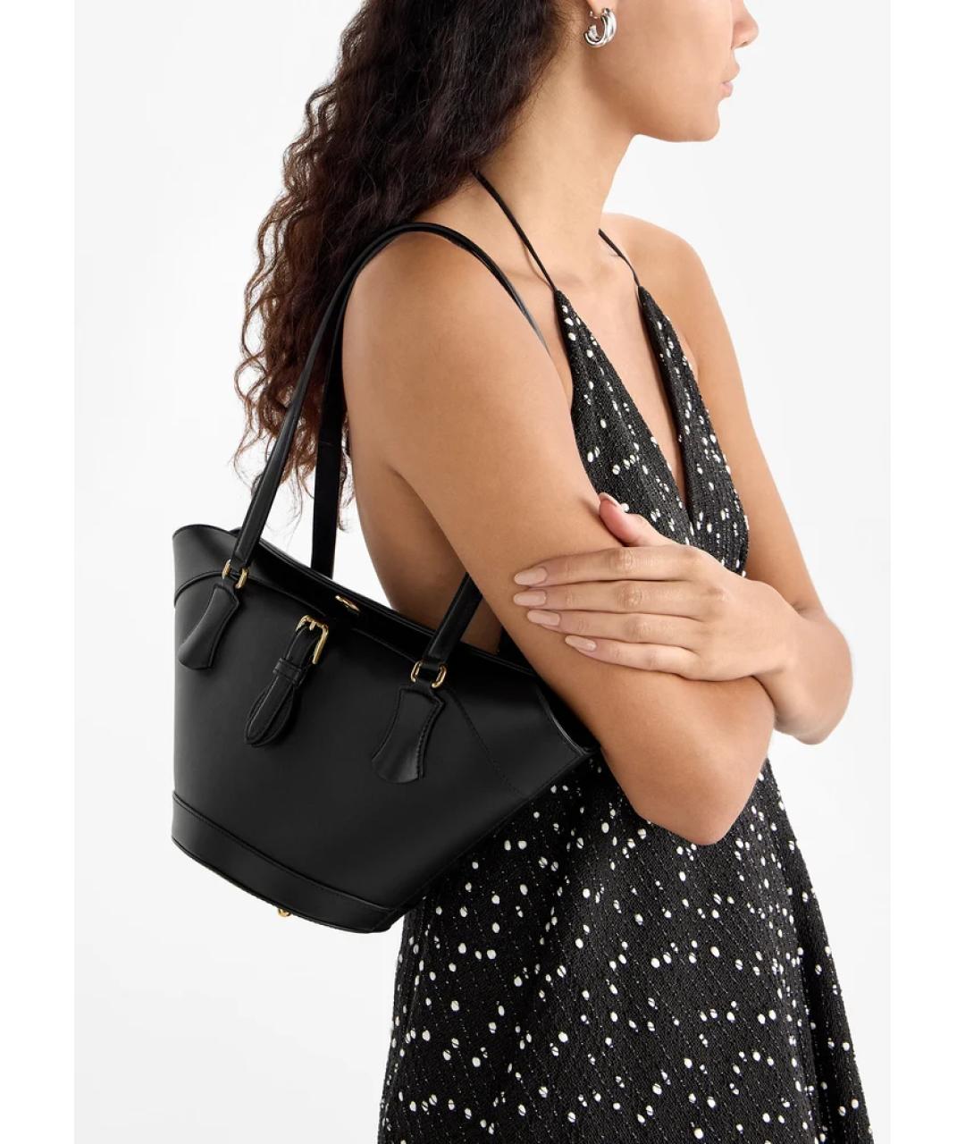 DOLCE&GABBANA Черная кожаная сумка через плечо, фото 6