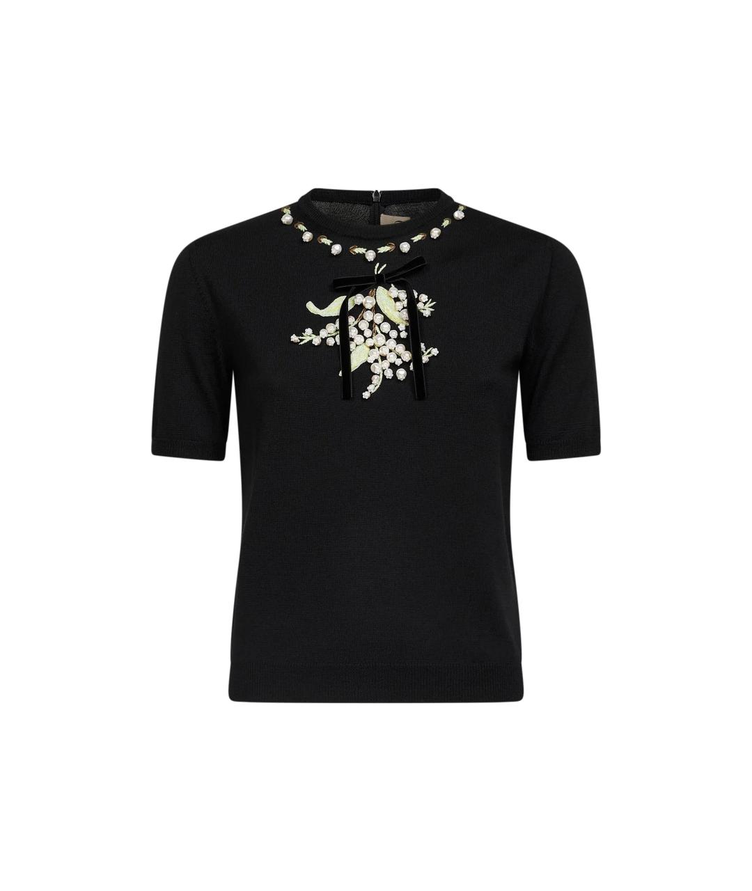 VALENTINO Черный шерстяной джемпер / свитер, фото 1