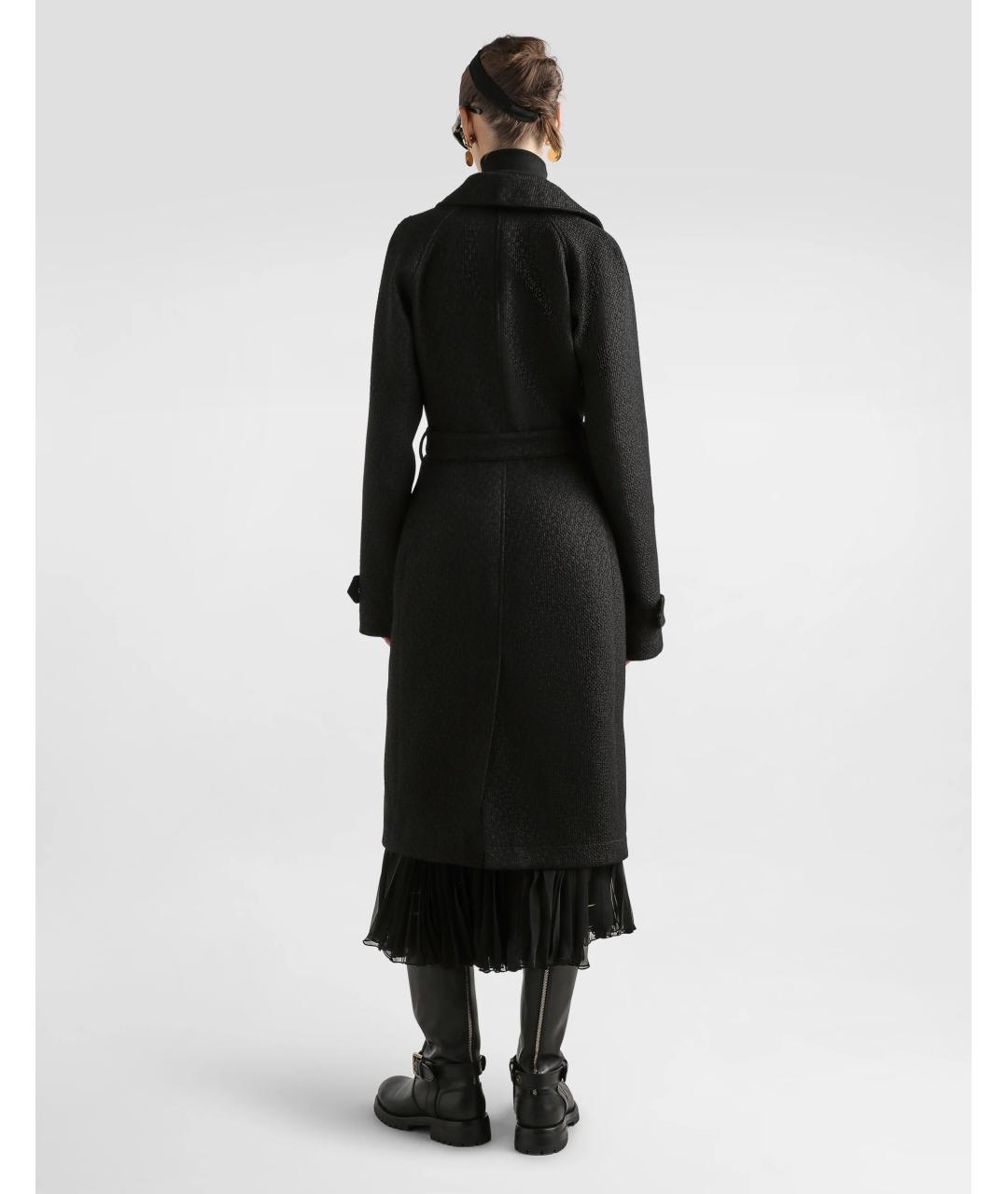 DOLCE&GABBANA Черное шерстяное пальто, фото 3