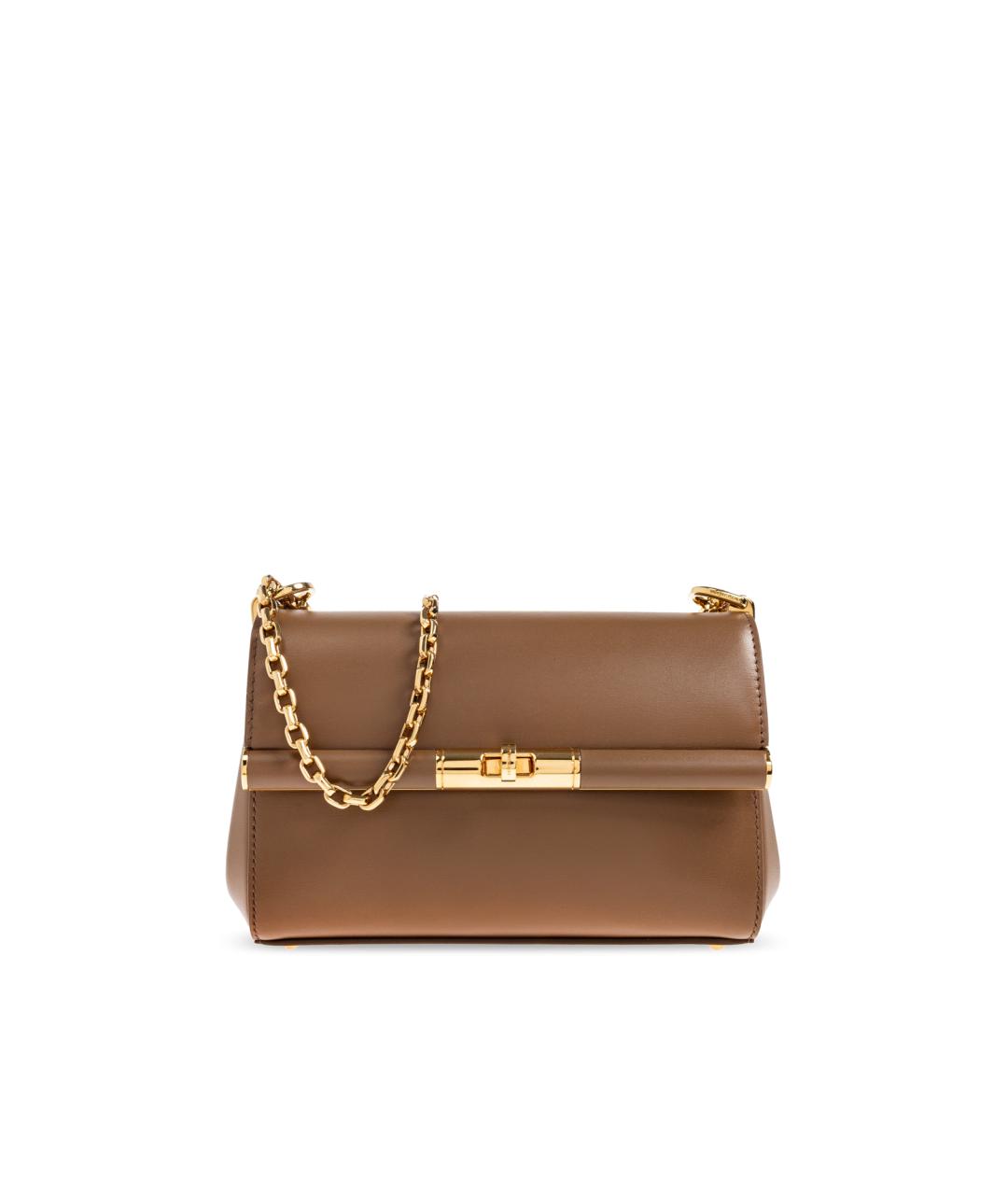 DOLCE&GABBANA Бежевая кожаная сумка через плечо, фото 5