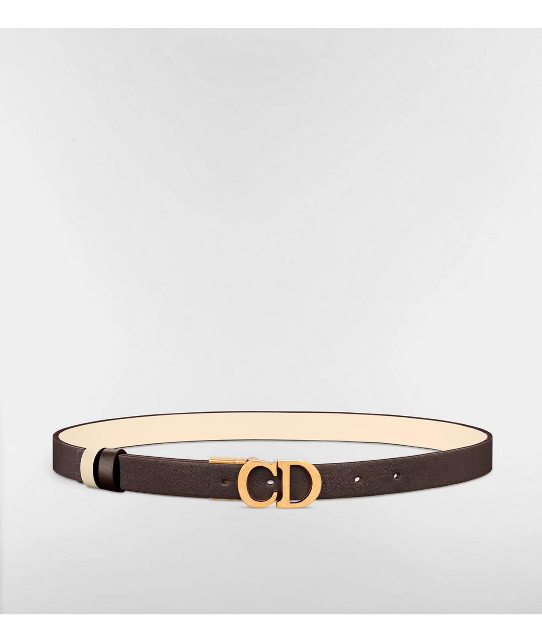 CHRISTIAN DIOR Коричневый кожаный ремень, фото 6