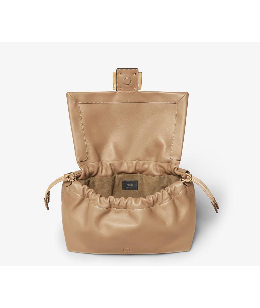 FENDI Коричневая кожаная сумка через плечо, фото 5