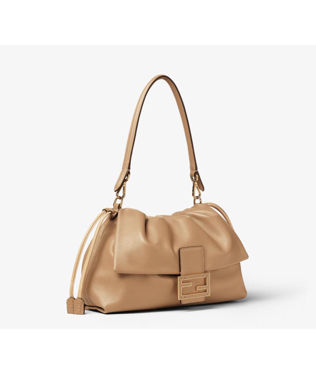 FENDI Коричневая кожаная сумка через плечо, фото 2