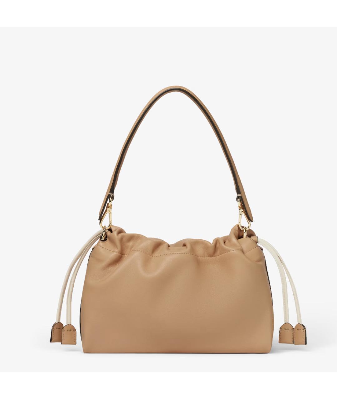 FENDI Коричневая кожаная сумка через плечо, фото 3