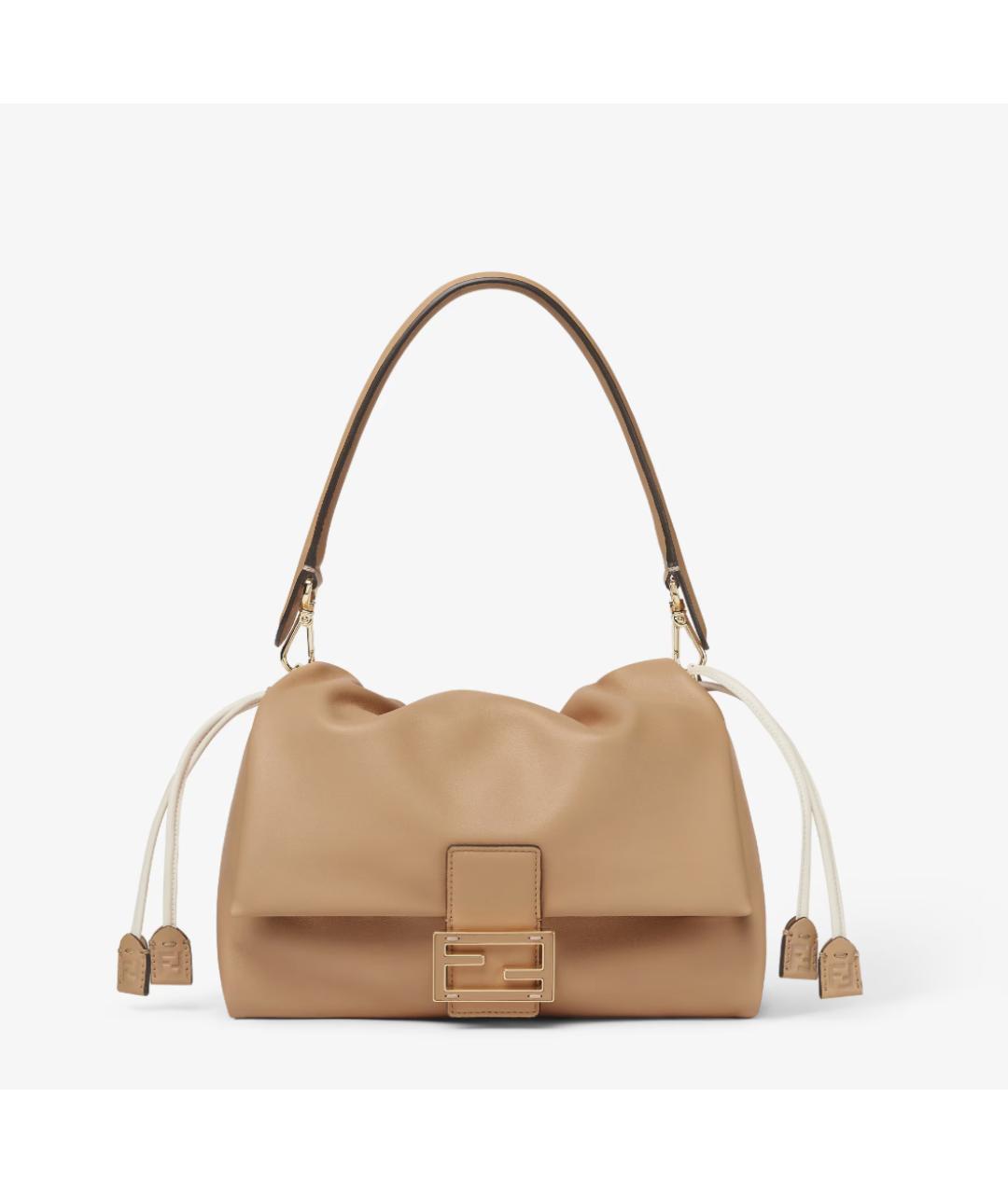 FENDI Коричневая кожаная сумка через плечо, фото 5