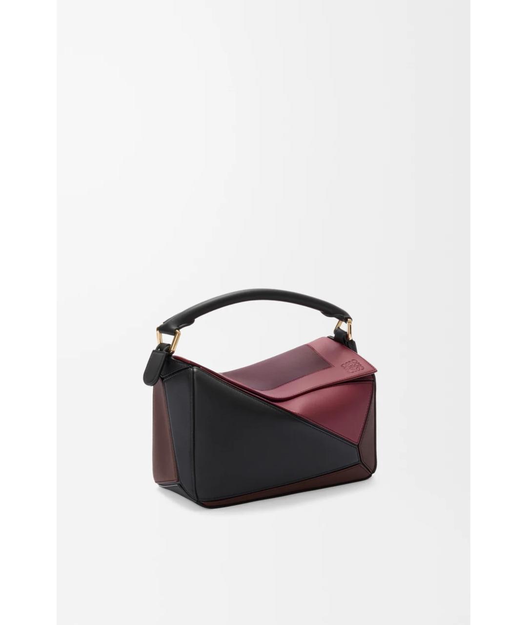 LOEWE Черная кожаная сумка с короткими ручками, фото 4