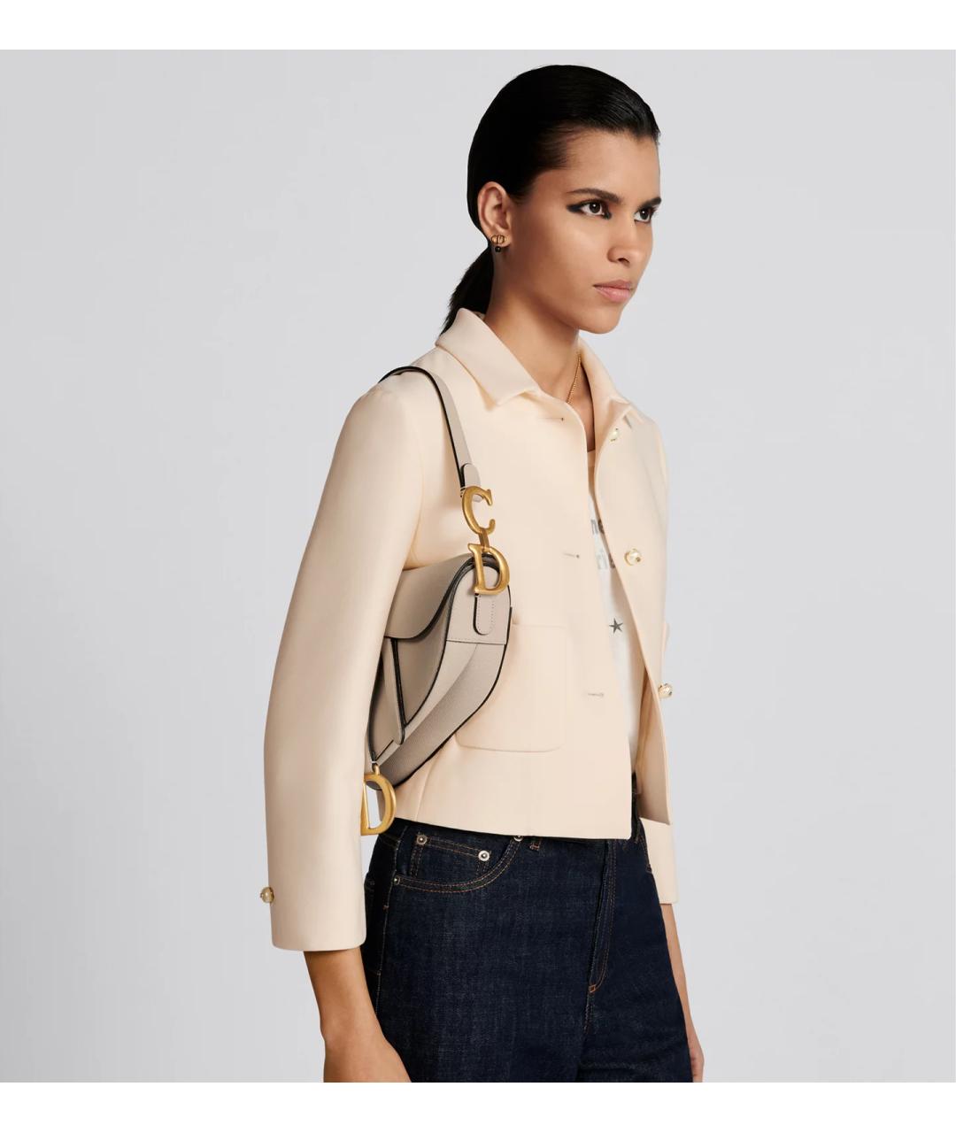 CHRISTIAN DIOR Розовая кожаная сумка через плечо, фото 2