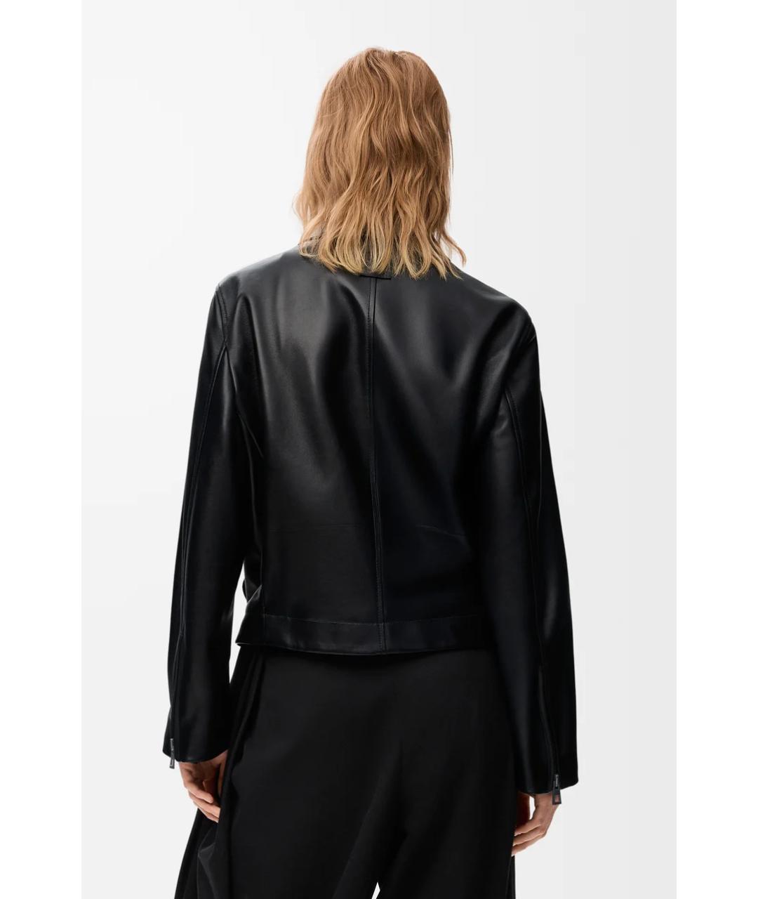 LOEWE Черная кожаная куртка, фото 4