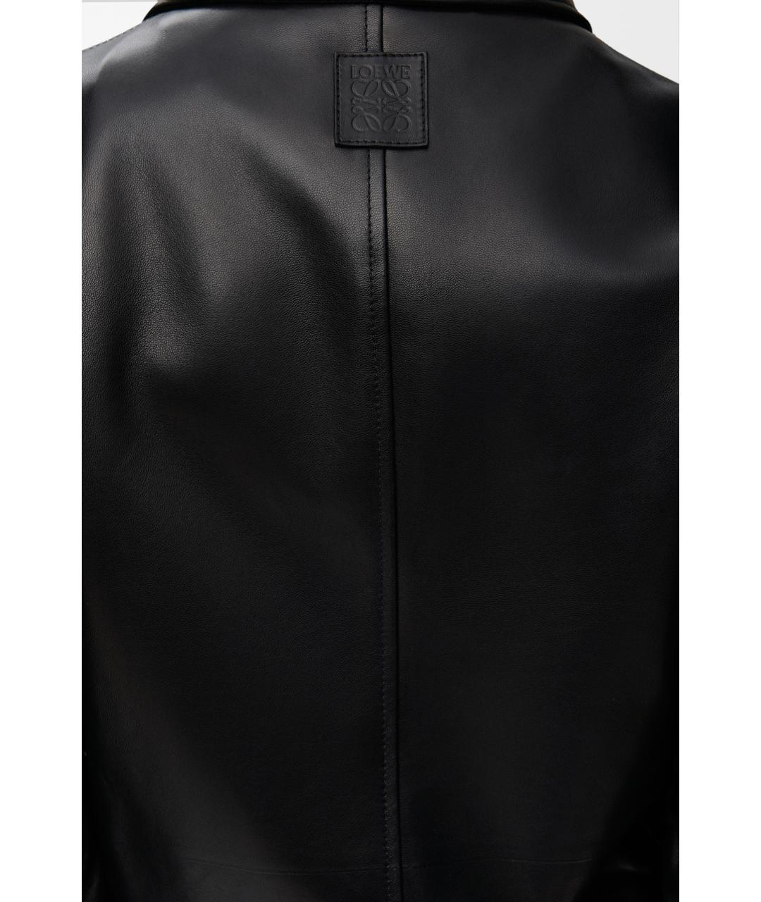 LOEWE Черная кожаная куртка, фото 5