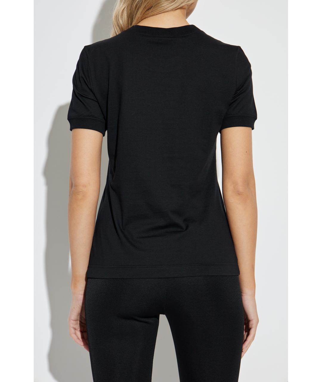 DOLCE&GABBANA Черная хлопковая футболка, фото 3