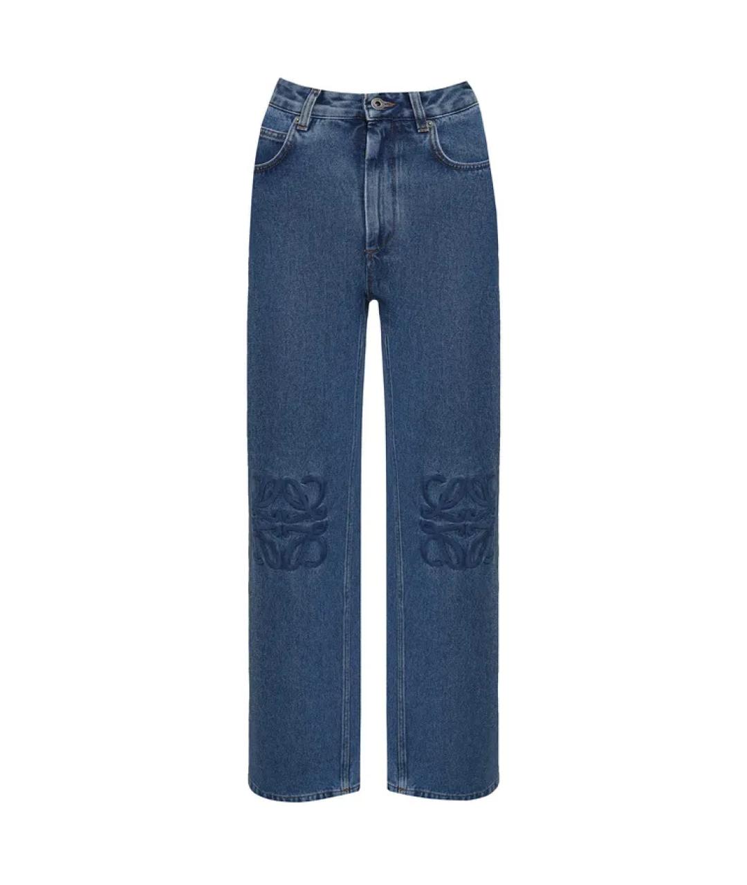 LOEWE Синие хлопковые прямые джинсы, фото 1