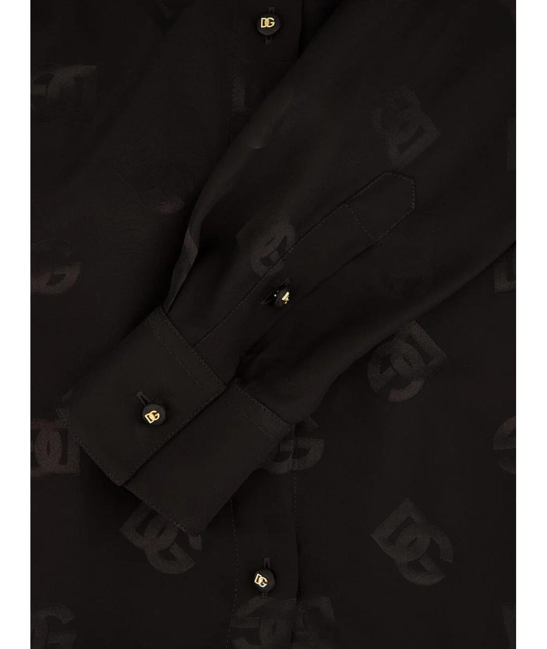 DOLCE&GABBANA Черная шелковая рубашка, фото 4