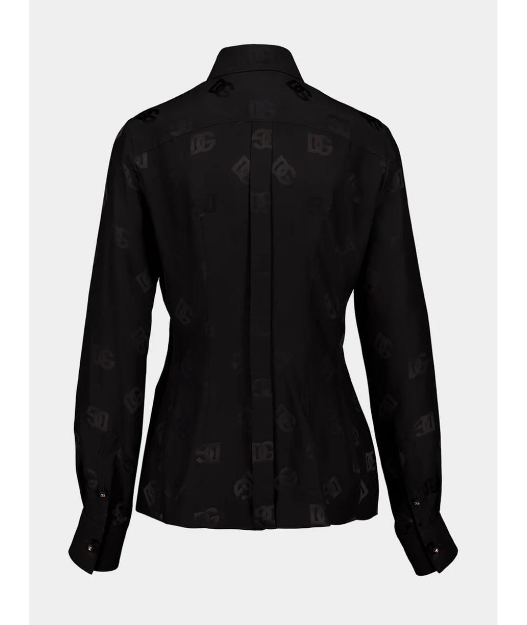 DOLCE&GABBANA Черная шелковая рубашка, фото 2