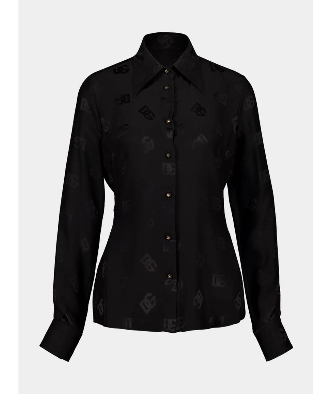 DOLCE&GABBANA Черная шелковая рубашка, фото 7