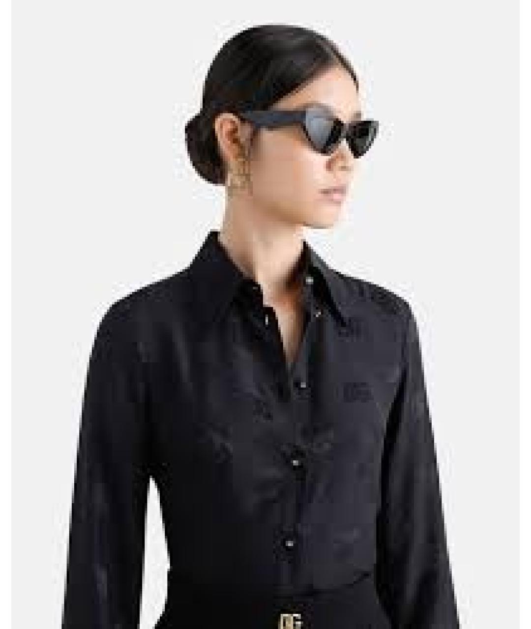 DOLCE&GABBANA Черная шелковая рубашка, фото 5