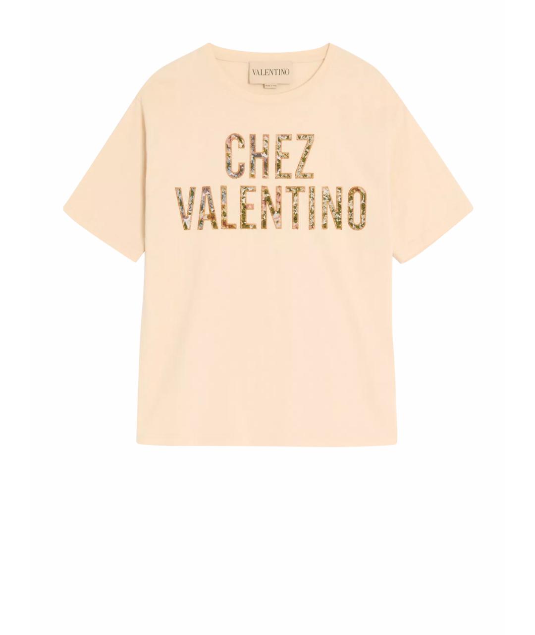 VALENTINO Бежевая футболка, фото 1