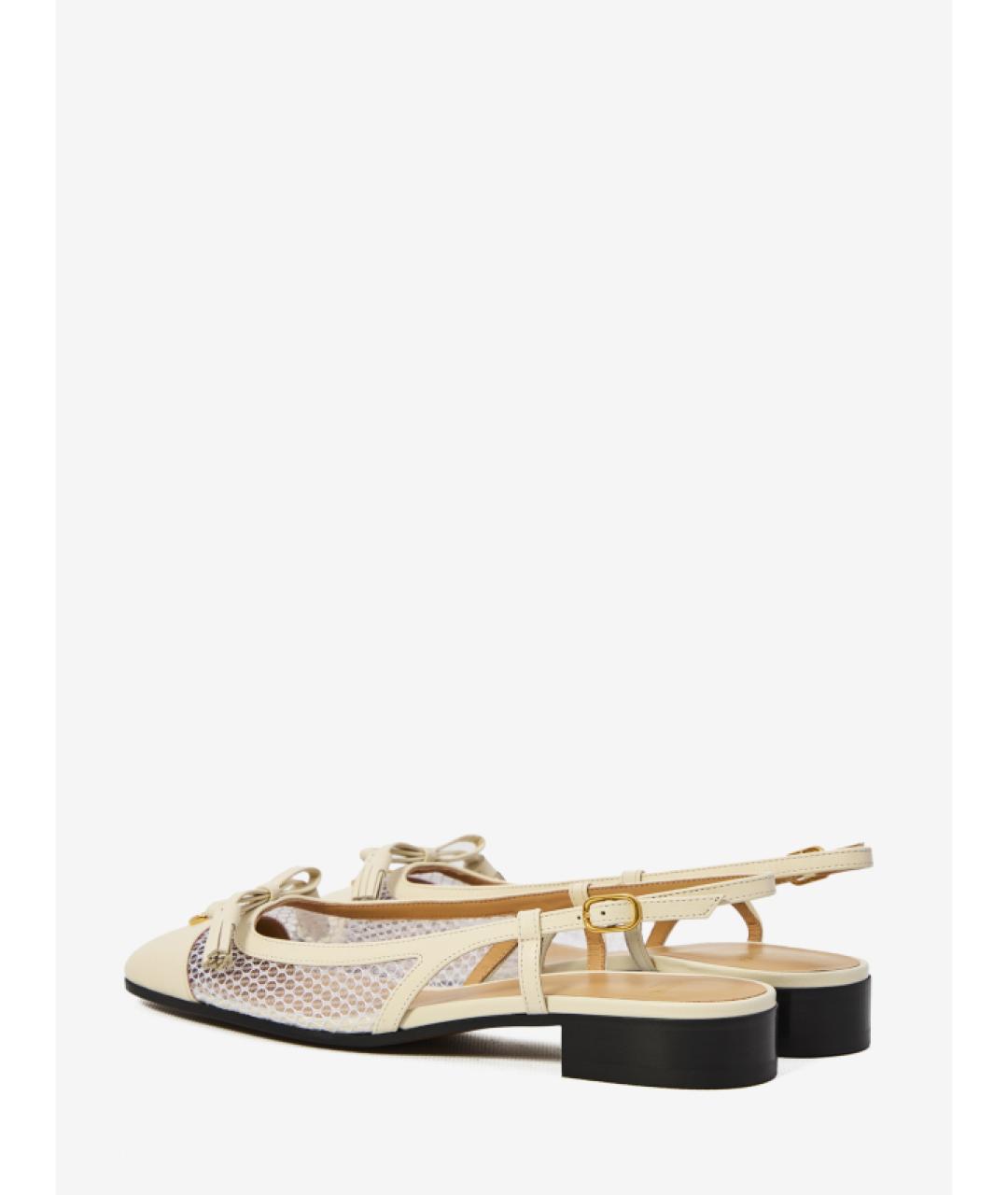 VALENTINO Белые кожаные балетки, фото 3