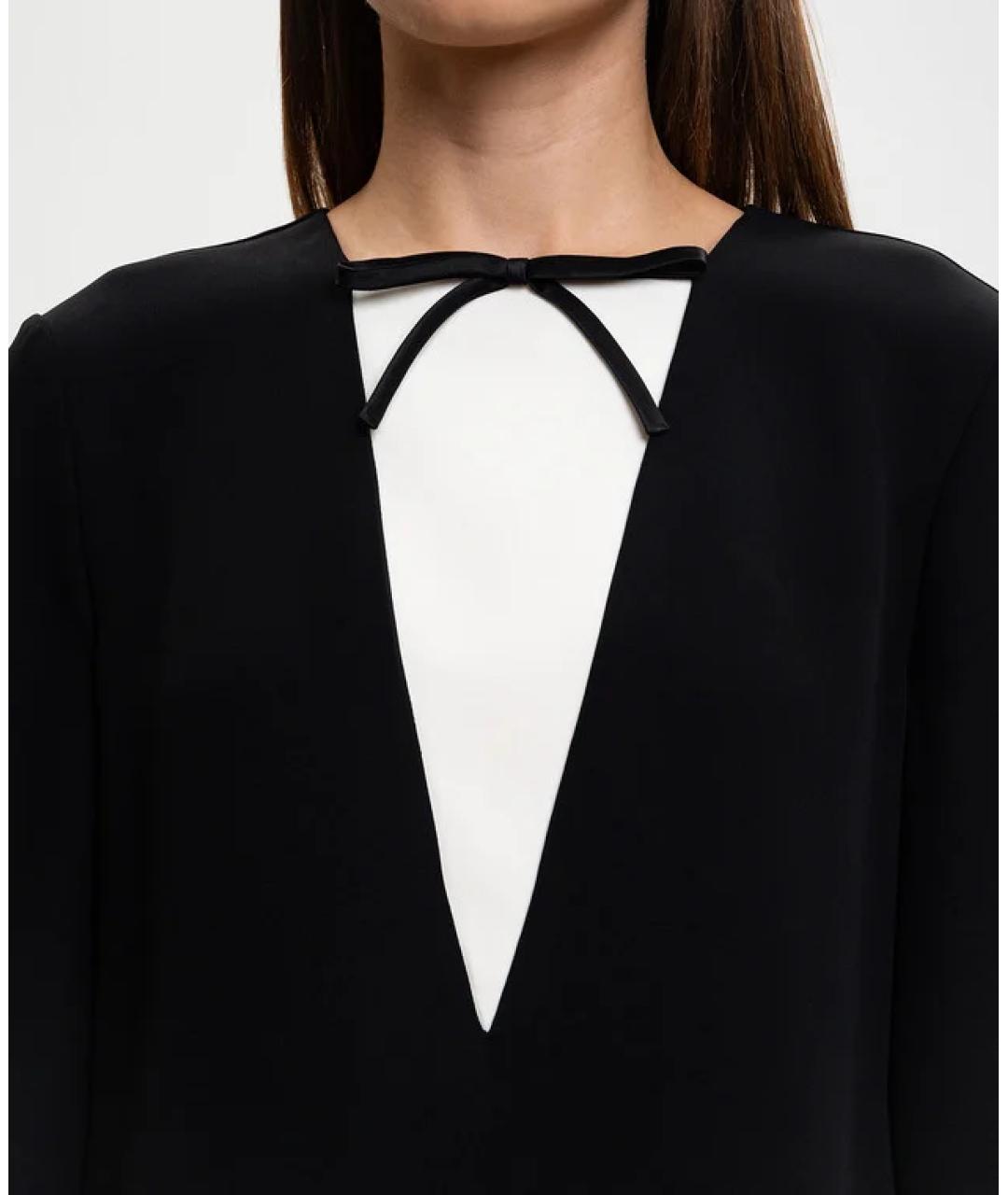 VALENTINO Черная шелковая блузы, фото 4