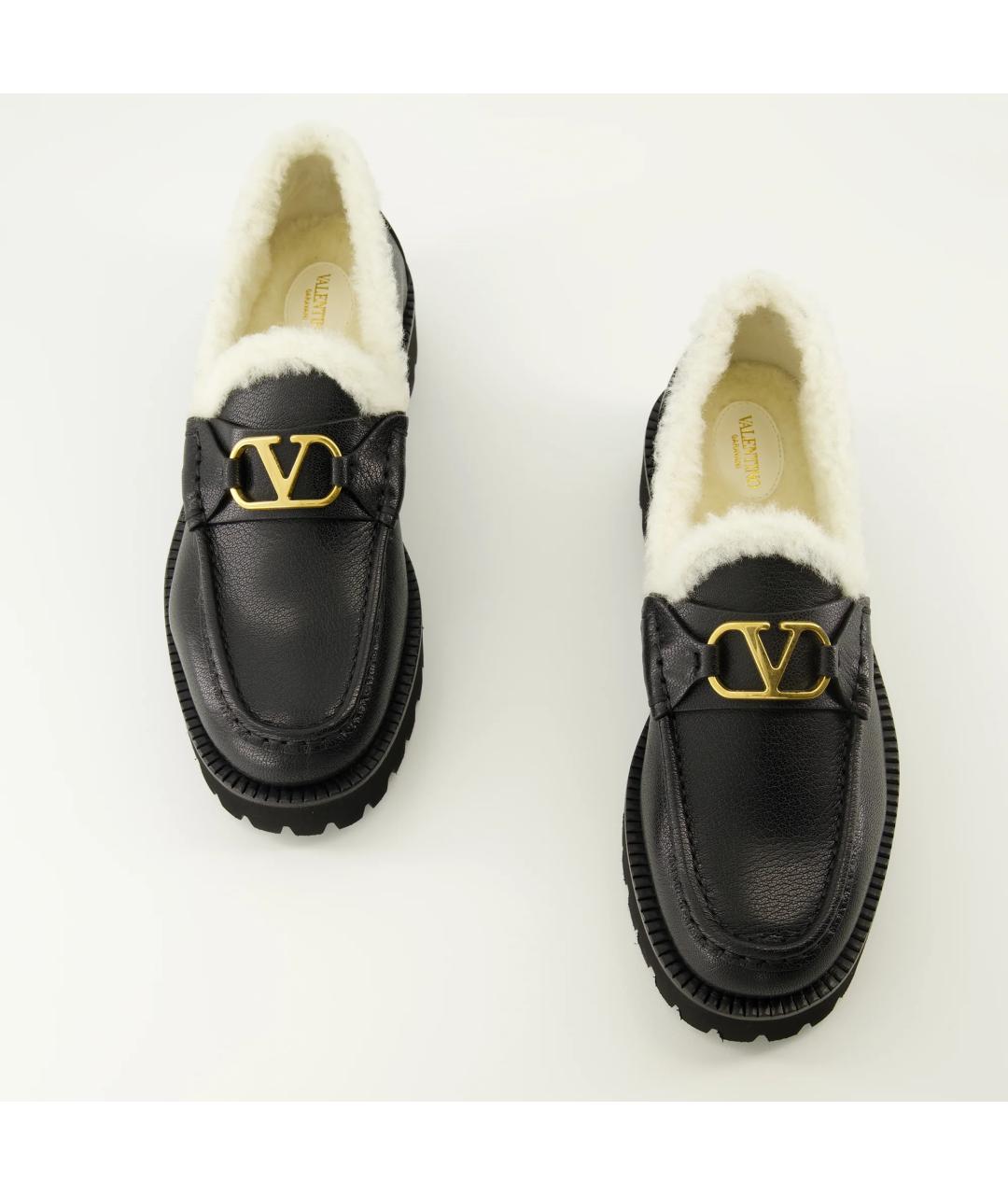 VALENTINO Черные кожаные лоферы, фото 2